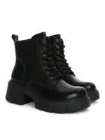 Ghete Dama din piele naturala 3007 BLACK | ADVANCER