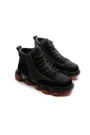 Ghete Barbati din piele naturala 1835 BLACK-KHAKI | ADVANCER