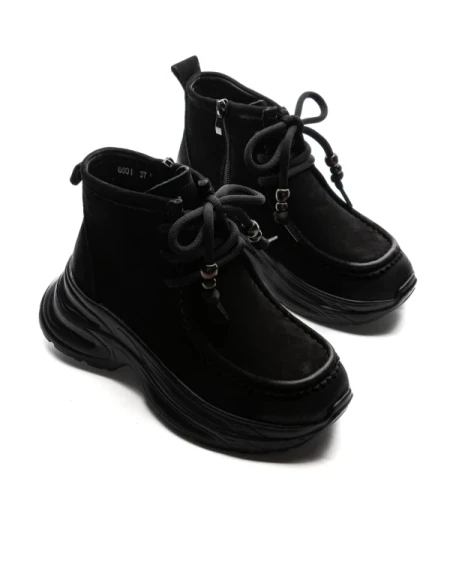 Ghete Dama din piele naturala 8601 BLACK | ADVANCER