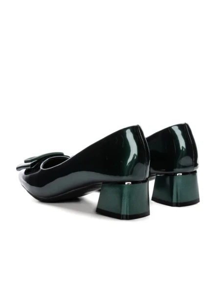 Pantofi cu toc din piele naturala TP508-53 GREEN | ADVANCER