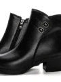 Ghete Dama din piele naturala E0210-1 BLACK | FORMAZIONE