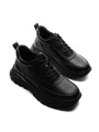 Ghete Barbati din piele naturala 5329 BLACK | ADVANCER