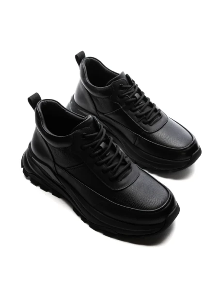 Ghete Barbati din piele naturala 5329 BLACK | ADVANCER
