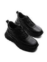 Ghete Barbati din piele naturala 5329 BLACK | ADVANCER