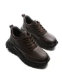 Ghete Barbati din piele naturala 5329 COFFEE | ADVANCER