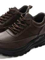 Ghete Barbati din piele naturala 5329 COFFEE | ADVANCER