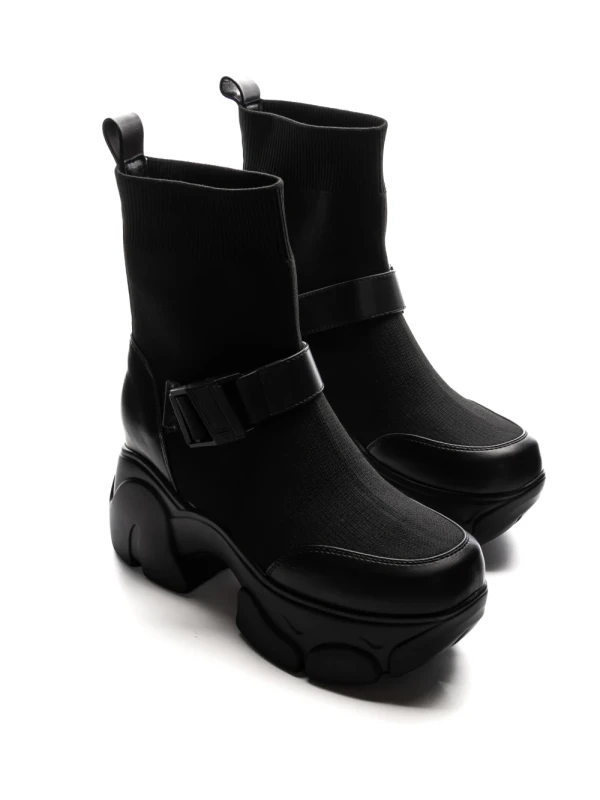 Ghete Dama din piele naturala 88H902 BLACK | ADVANCER