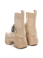Damskie buty ze skóry naturalnej 88H902 Brzoskwiniowy | Advancer