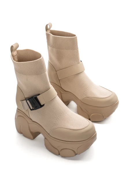 Damskie buty ze skóry naturalnej 88H902 Brzoskwiniowy | Advancer