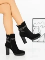 Botine cu Toc Gros QT07-31 BLACK | BELLICY