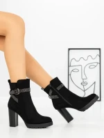 Botine cu Toc Gros QT07-31 BLACK | BELLICY