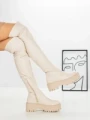 Cizme Dama cu Platforma W3032-1 BEIGE | BELLICY