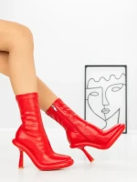 Botine cu Toc si Platforma J6156 RED | MIA SHOES