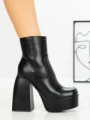 Botine cu Toc Gros F0902 BLACK | MIA SHOES