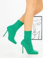Botine cu Toc Subtire B5931 GREEN | MIA SHOES