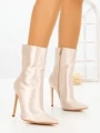 Botine cu Toc Subtire C-269X BEIGE | STEPHAN