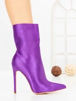 Botine cu Toc Subtire C-269X PURPLE | STEPHAN