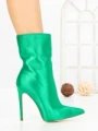 Botine cu Toc Subtire C-269X GREEN | STEPHAN