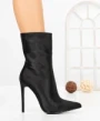 Botine cu Toc Subtire C-269X BLACK | STEPHAN