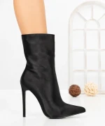 Botine cu Toc Subtire C-269X BLACK | STEPHAN