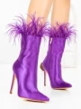 Botine cu Toc Subtire C-269 PURPLE | STEPHAN