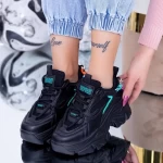 Buty sportowe na platformie WL118 Czarny | Mei