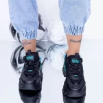 Buty sportowe na platformie WL118 Czarny | Mei