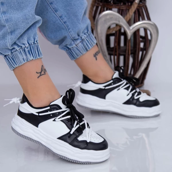 Damskie buty sportowe XJ16 Czarny-Biały | Mei