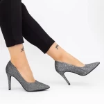 Buty na cienkim obcasie XKK250B Gunmetal | Mei