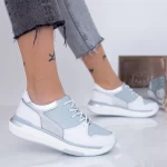 Damskie buty sportowe AW199 Biały-Niebieski | Angel Blue