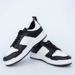 Męskie buty sportowe S0822 Czarny-Biały | Se7en