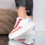 Damskie buty sportowe MU21 Biały-Czerwony | Fashion