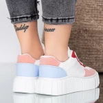 Damskie buty sportowe MU21 Biały-Czerwony | Fashion