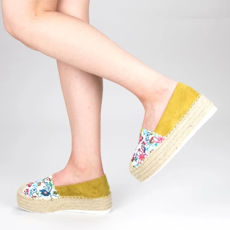Damskie buty na co dzień z platformą FS6 Żółty | Mei