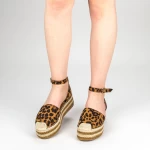 Damskie buty na co dzień z platformą FS3 Leopard | Mei