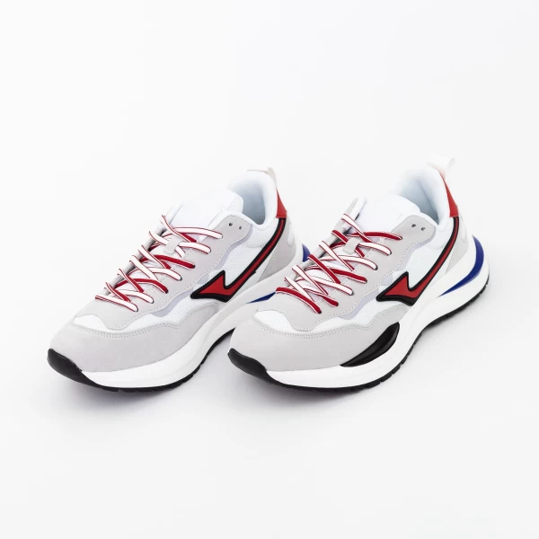 Męskie buty sportowe HF01-3 Szary-Czerwony | Fashion