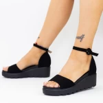 Sandały na platformie LM358 Czarny | Mei