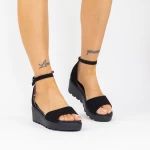 Sandały na platformie LM358 Czarny | Mei