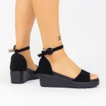 Sandały na platformie LM358 Czarny | Mei