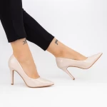 Buty na cienkim obcasie 2XKK250F Beżowy | Mei