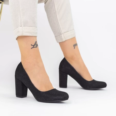 Buty na grubym obcasie 2YXD27 Czarny | Mei