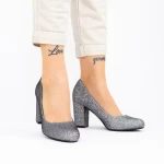 Buty na grubym obcasie 2YXD27 Gunmetal | Mei