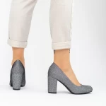 Buty na grubym obcasie 2YXD27 Gunmetal | Mei