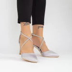 Buty na cienkim obcasie 2YXD28 Szary | Mei