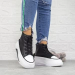 Buty sportowe na platformie 2XJ61 Czarny | Mei