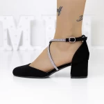 Buty na grubym obcasie 2YXD62 Czarny | Mei