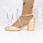 Buty na grubym obcasie 2YXD62 Champagne | Mei