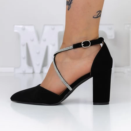 Buty na grubym obcasie 2YXD63 Czarny | Mei