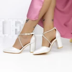 Buty na grubym obcasie 2YXD63 Srebrny | Mei