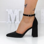 Buty na grubym obcasie 2YXD67 Czarny | Mei